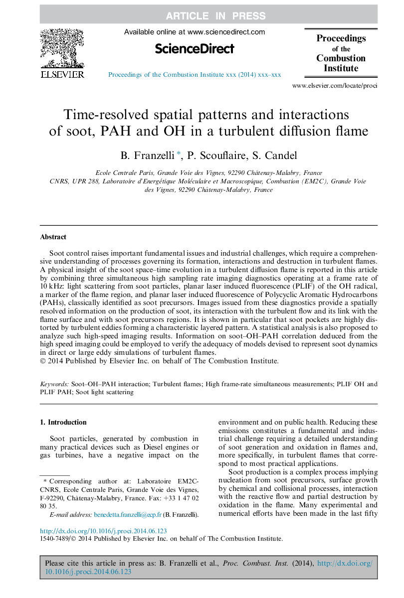 Time-resolved spatial patterns and interactions of soot, PAH and OH in a turbulent diffusion flame