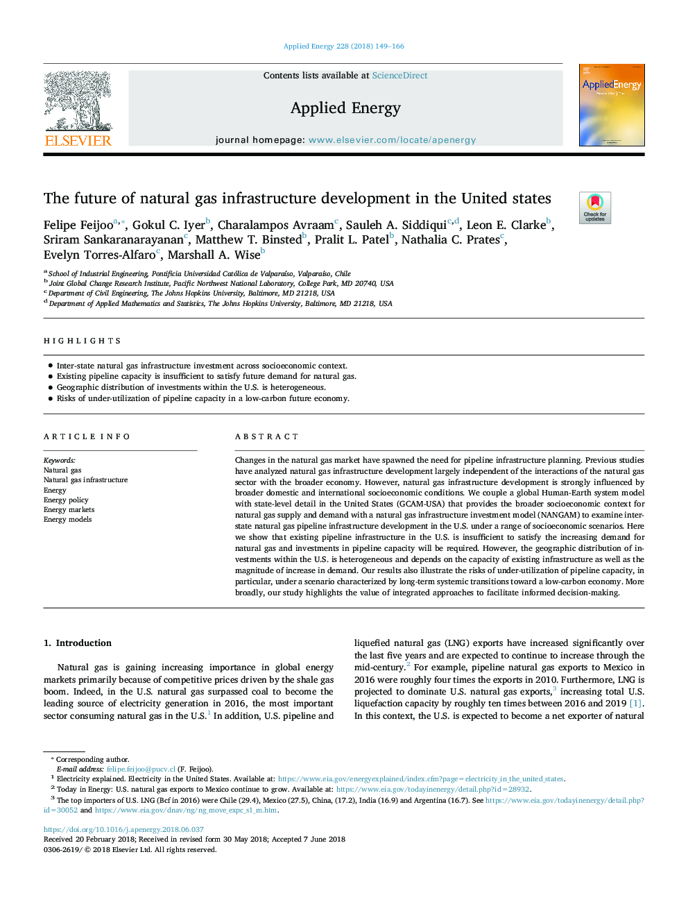 The future of natural gas infrastructure development in the United states