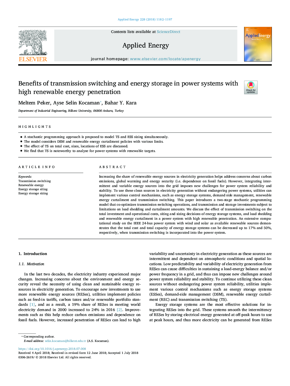 مزایای سوئیچینگ انتقال و ذخیره انرژی در سیستم های قدرت با نفوذ انرژی تجدید پذیر بالا 