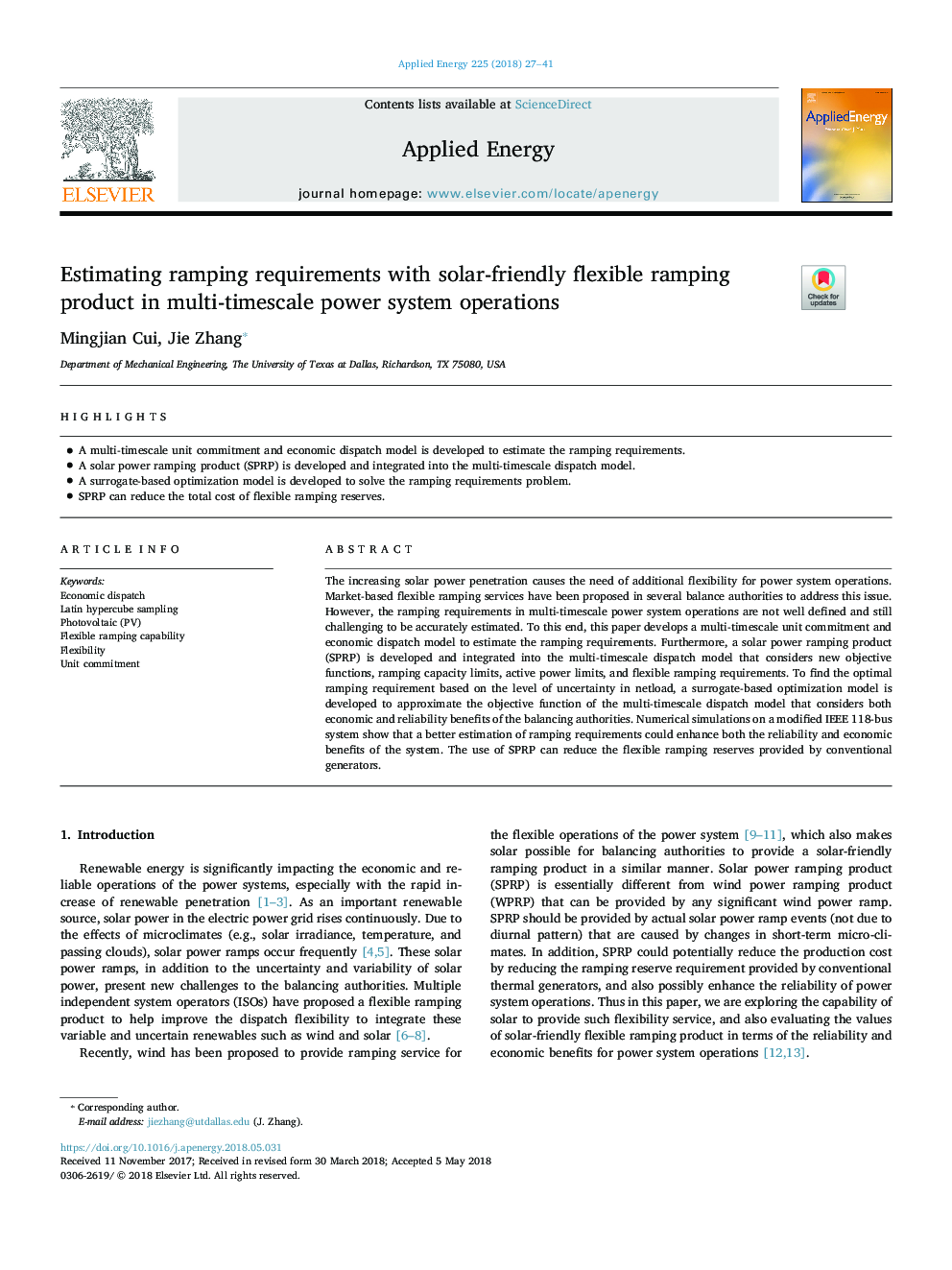 Estimating ramping requirements with solar-friendly flexible ramping product in multi-timescale power system operations