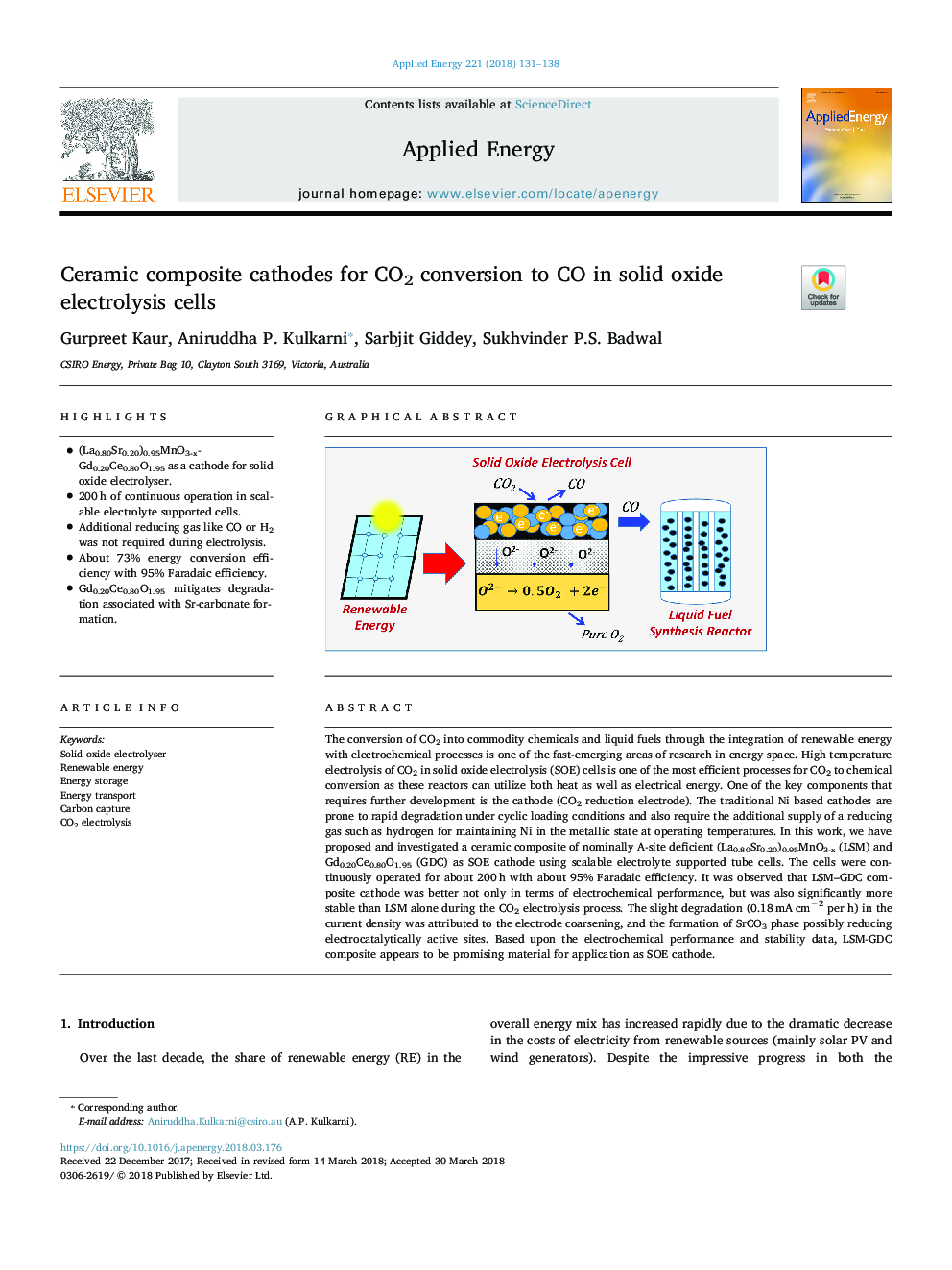 Ceramic composite cathodes for CO2 conversion to CO in solid oxide electrolysis cells