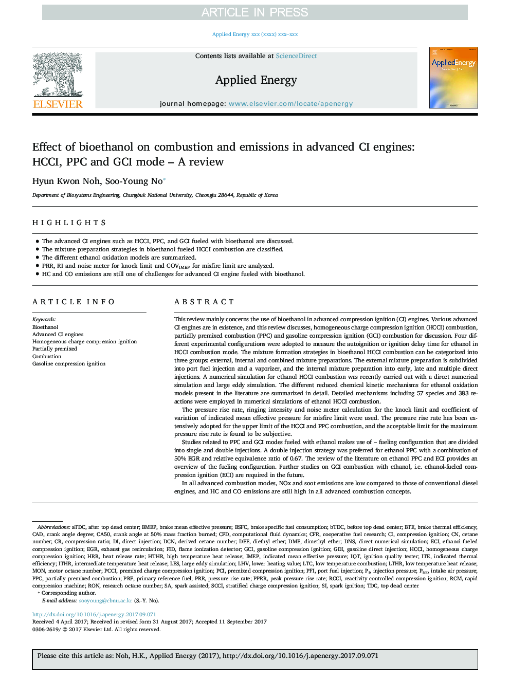 Effect of bioethanol on combustion and emissions in advanced CI engines: HCCI, PPC and GCI mode - A review