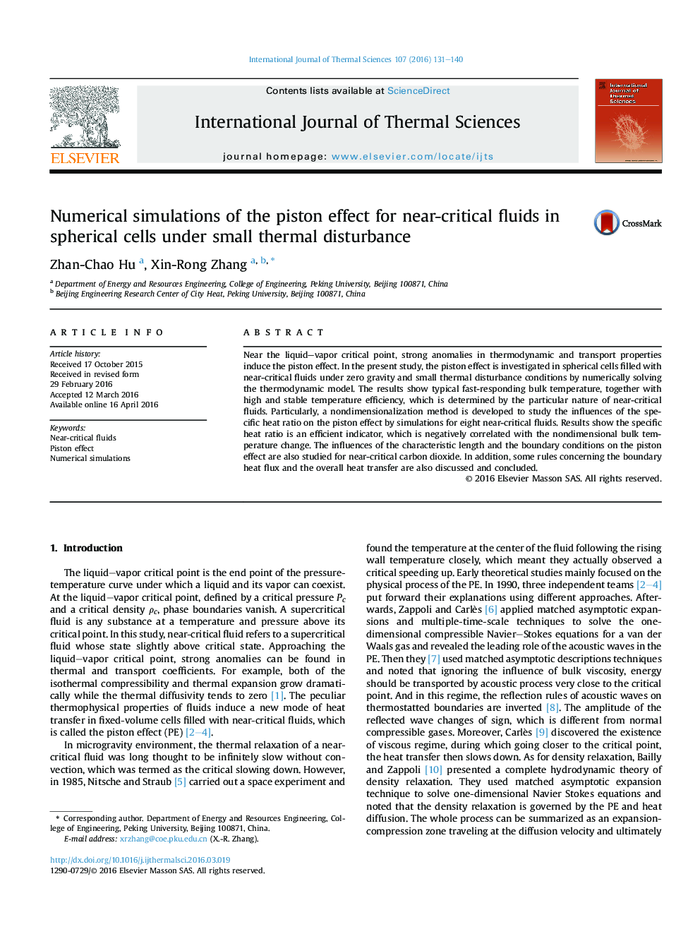 Numerical simulations of the piston effect for near-critical fluids in spherical cells under small thermal disturbance