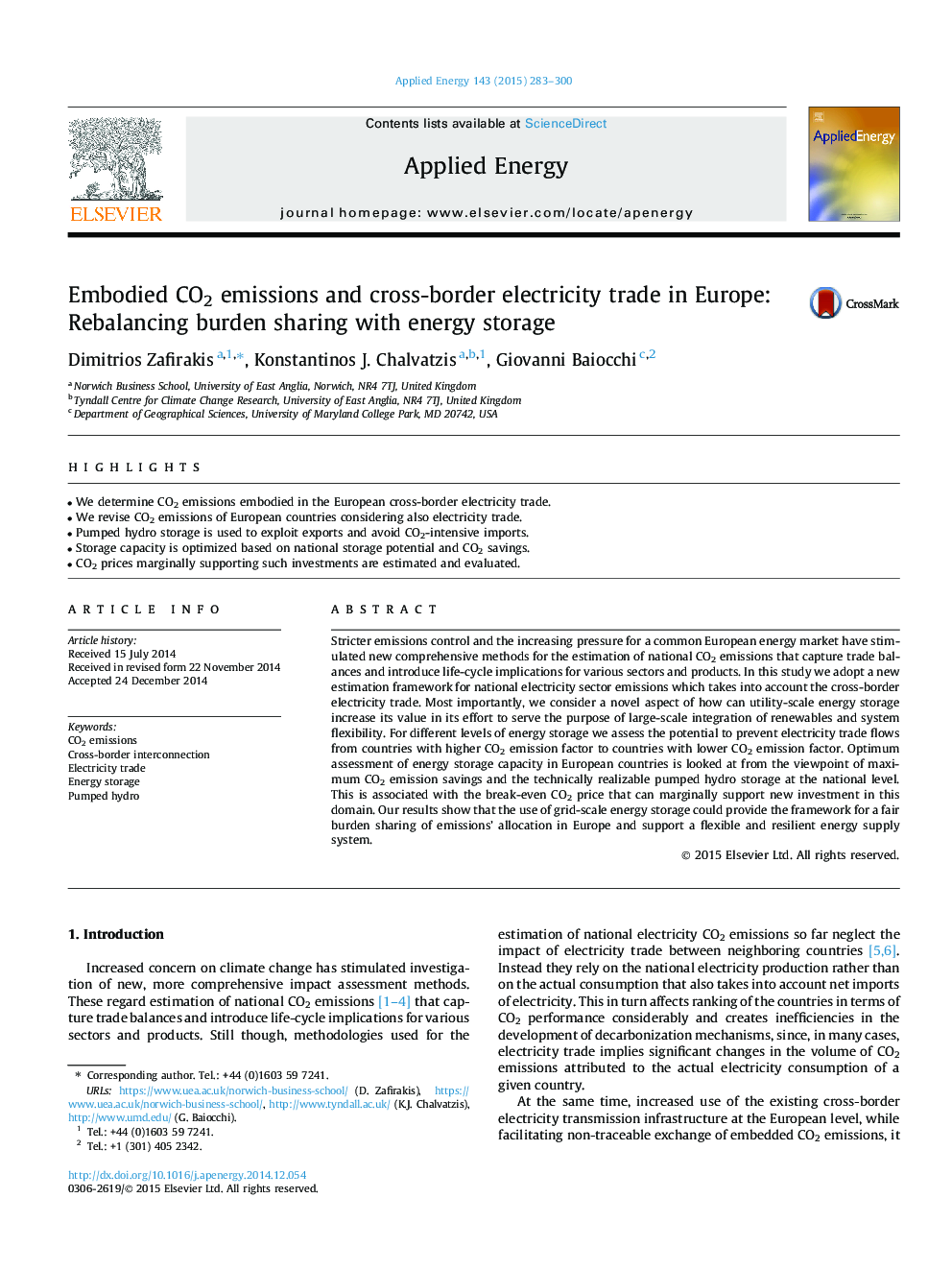 Embodied CO2 emissions and cross-border electricity trade in Europe: Rebalancing burden sharing with energy storage