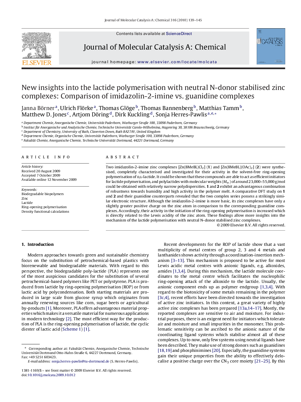 New insights into the lactide polymerisation with neutral N-donor stabilised zinc complexes: Comparison of imidazolin-2-imine vs. guanidine complexes