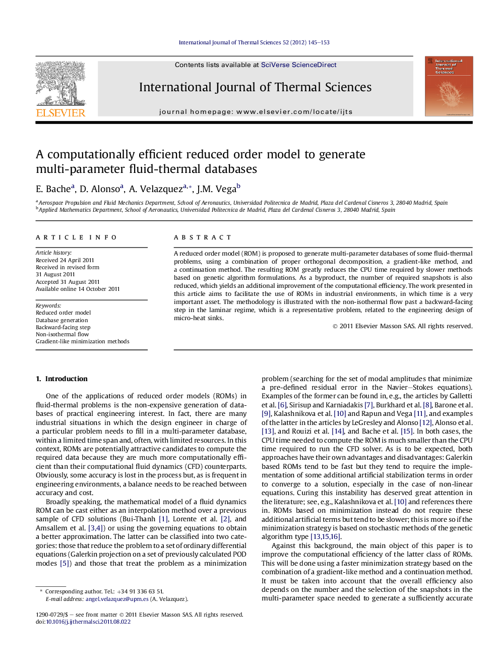 A computationally efficient reduced order model to generate multi-parameter fluid-thermal databases