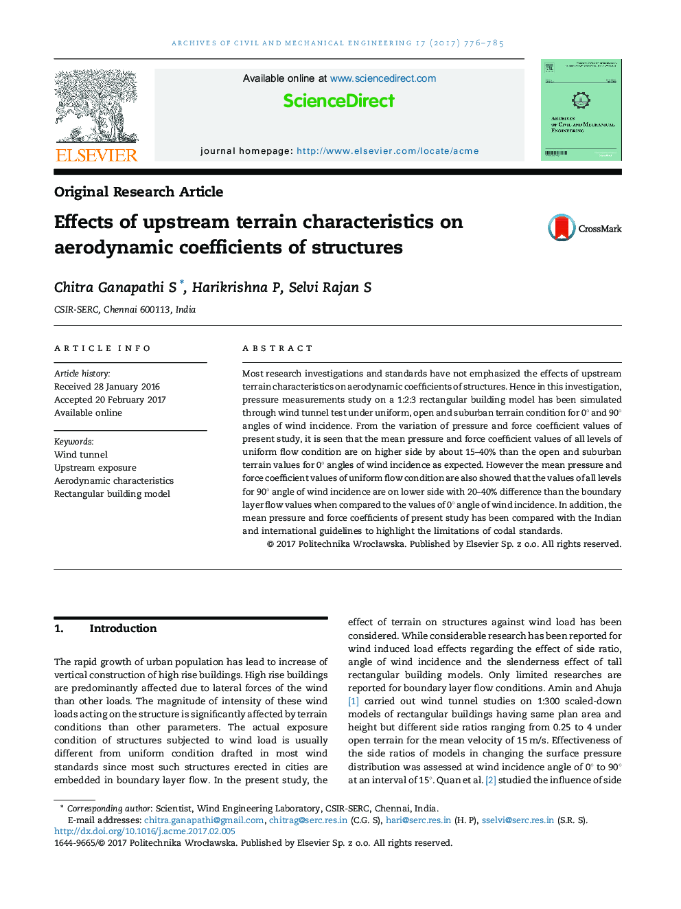 Effects of upstream terrain characteristics on aerodynamic coefficients of structures