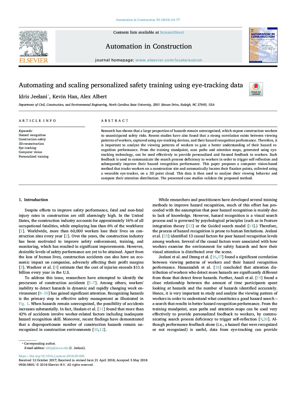 Automating and scaling personalized safety training using eye-tracking data