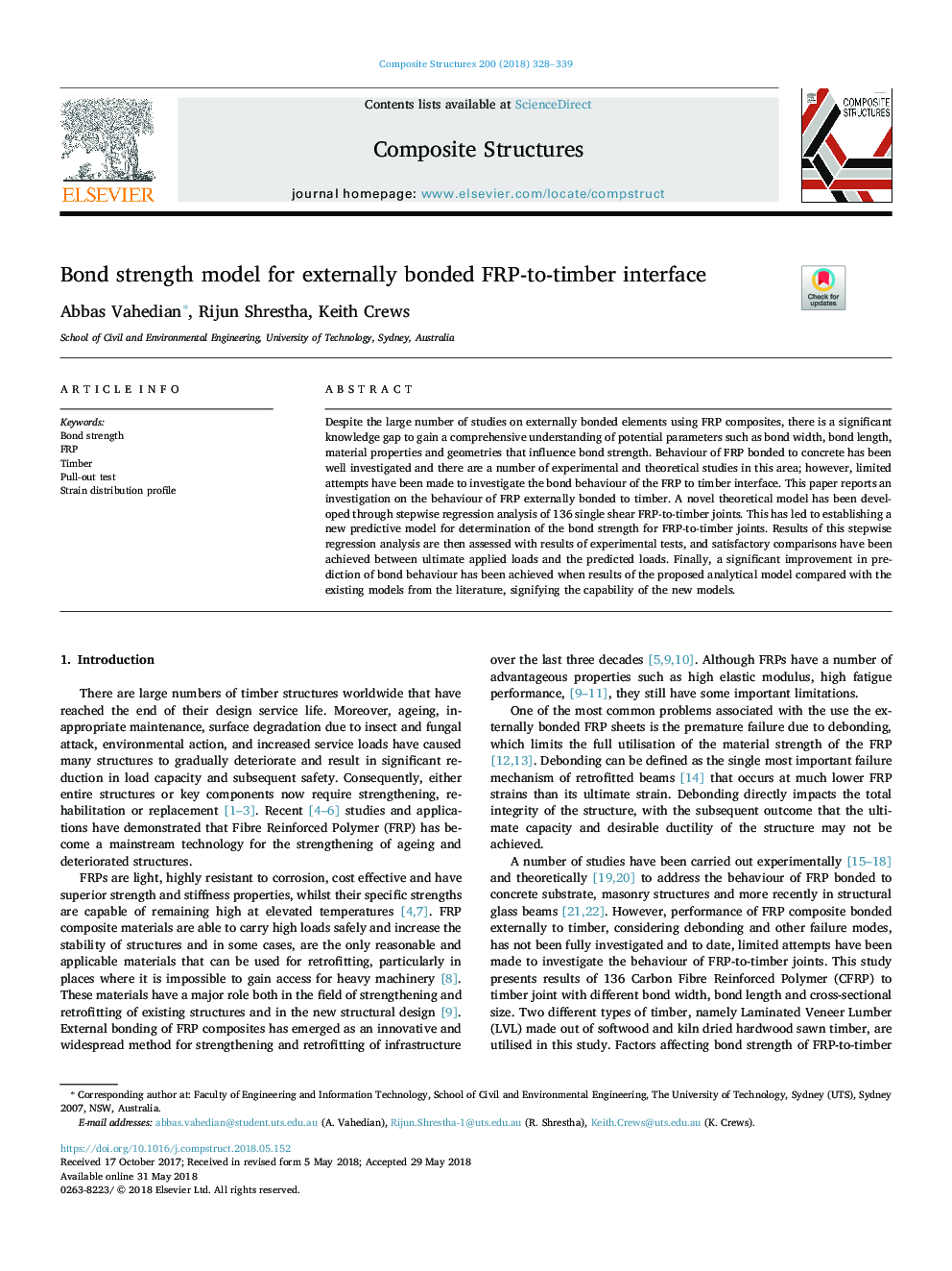 Bond strength model for externally bonded FRP-to-timber interface