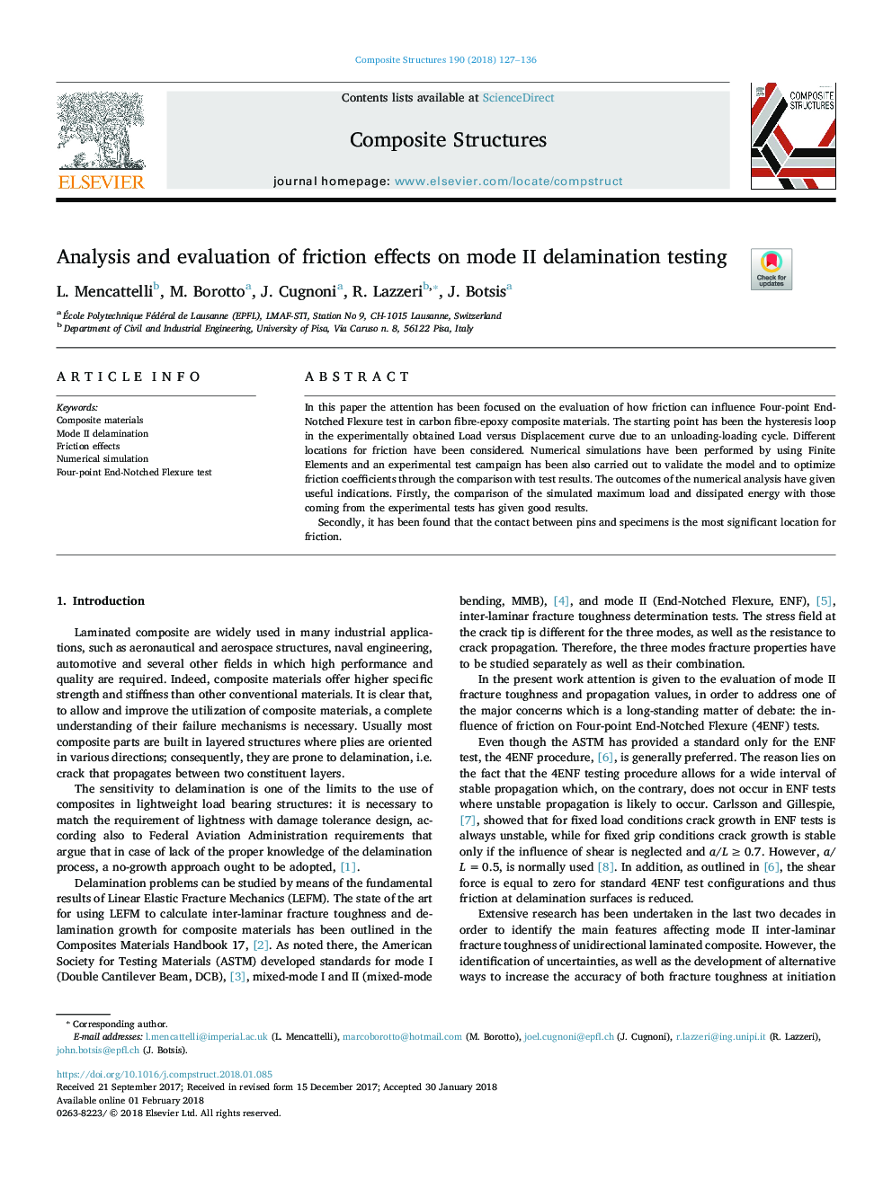 Analysis and evaluation of friction effects on mode II delamination testing