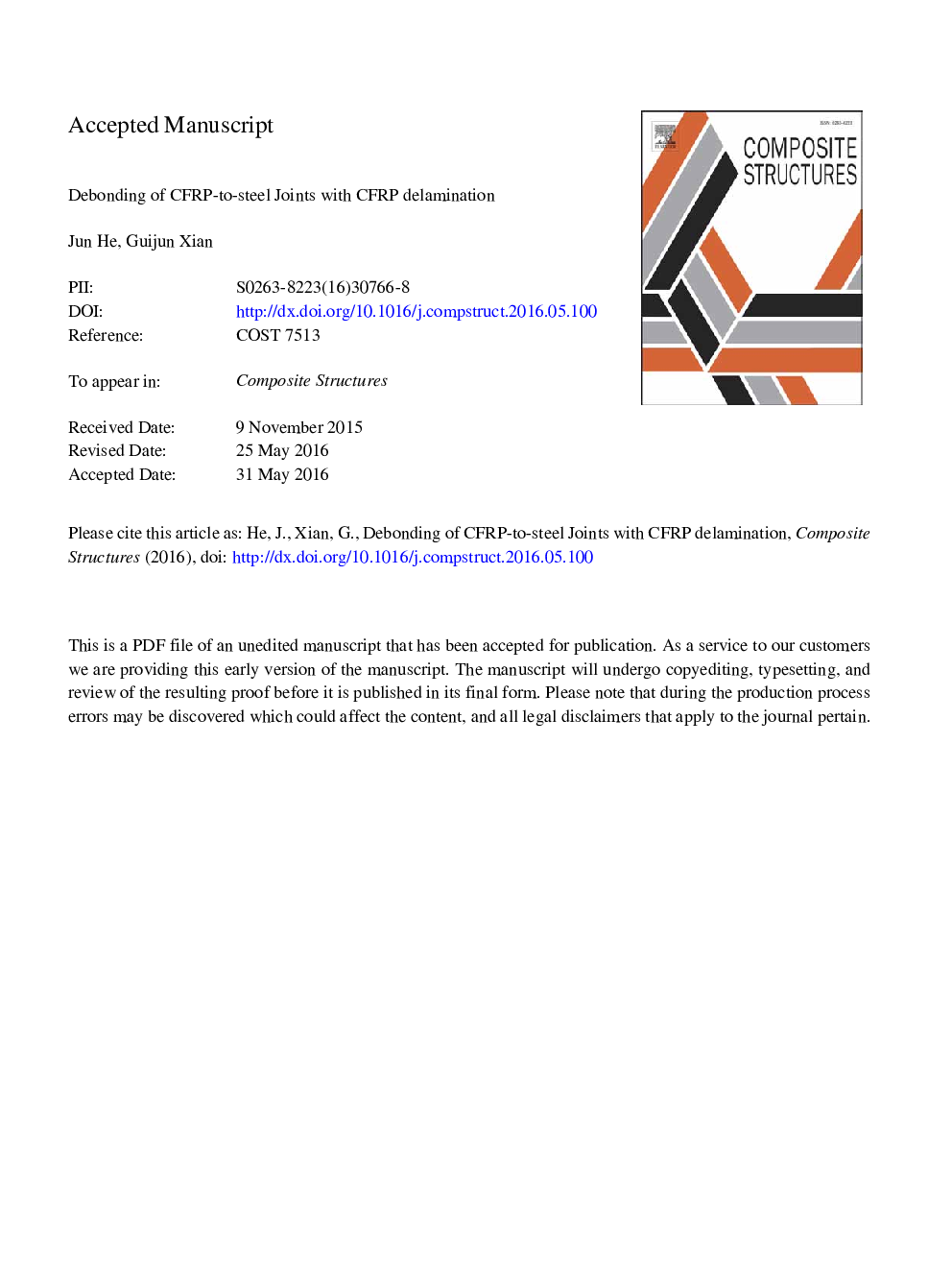 Debonding of CFRP-to-steel joints with CFRP delamination