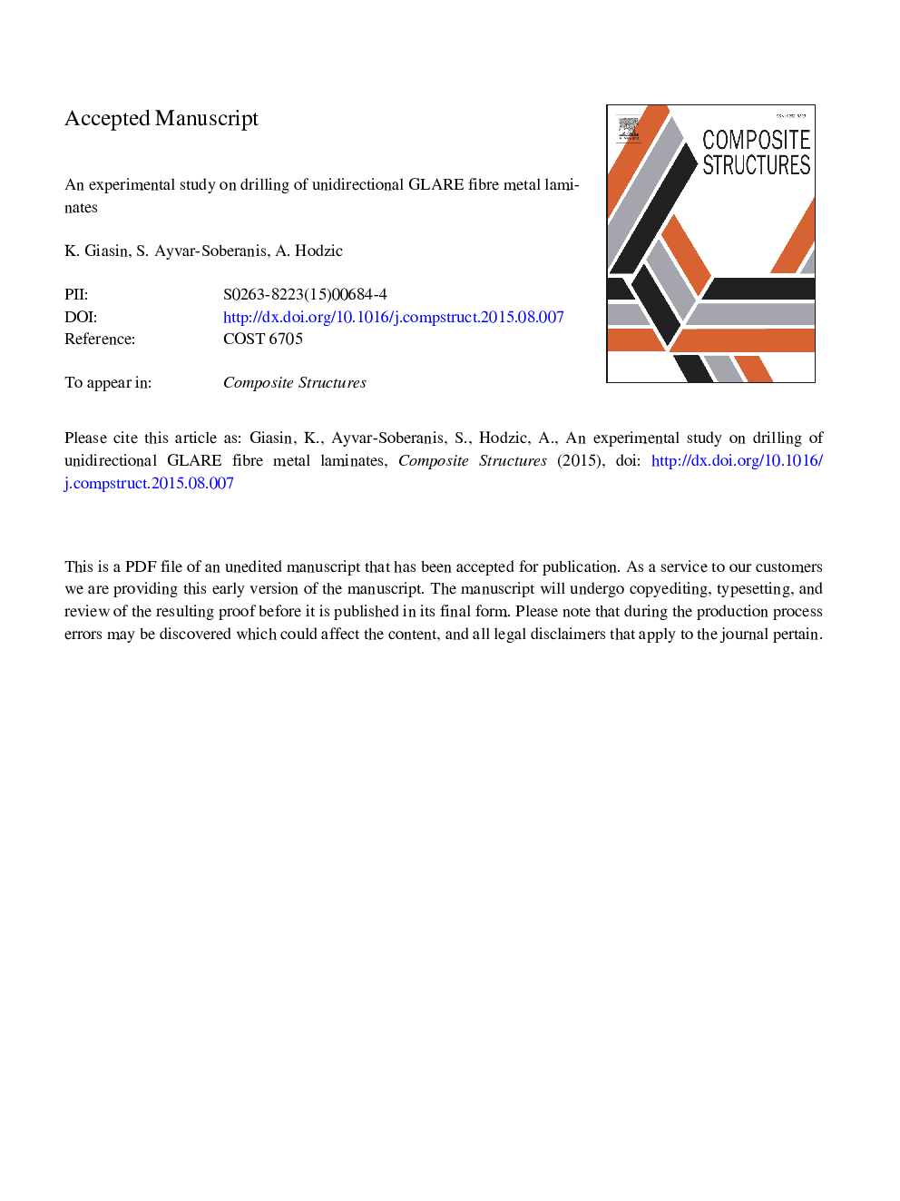 An experimental study on drilling of unidirectional GLARE fibre metal laminates