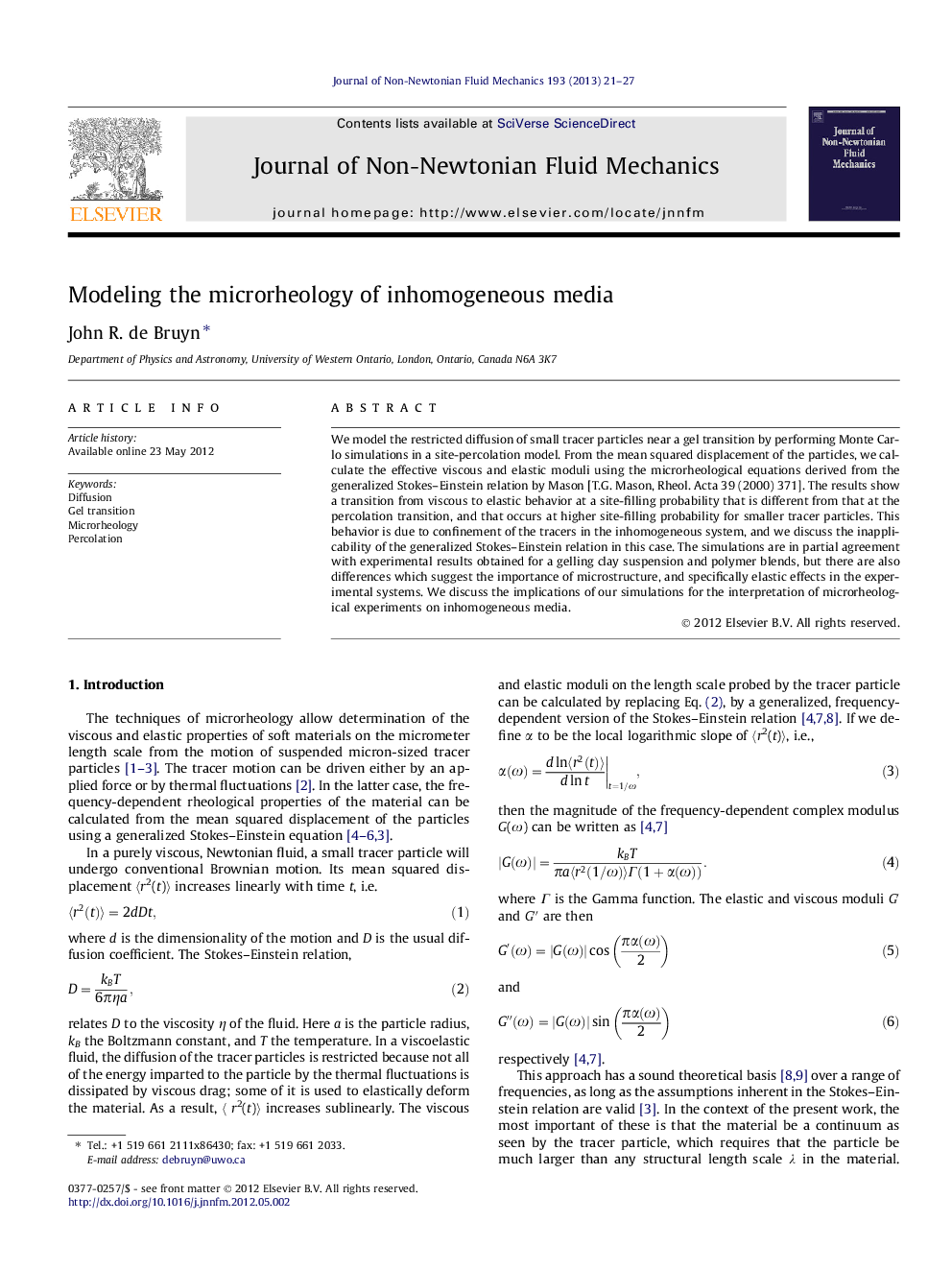 Modeling the microrheology of inhomogeneous media