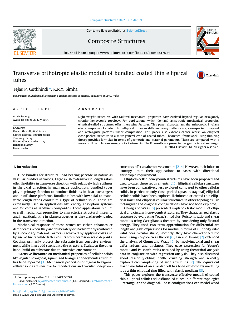 Transverse orthotropic elastic moduli of bundled coated thin elliptical tubes