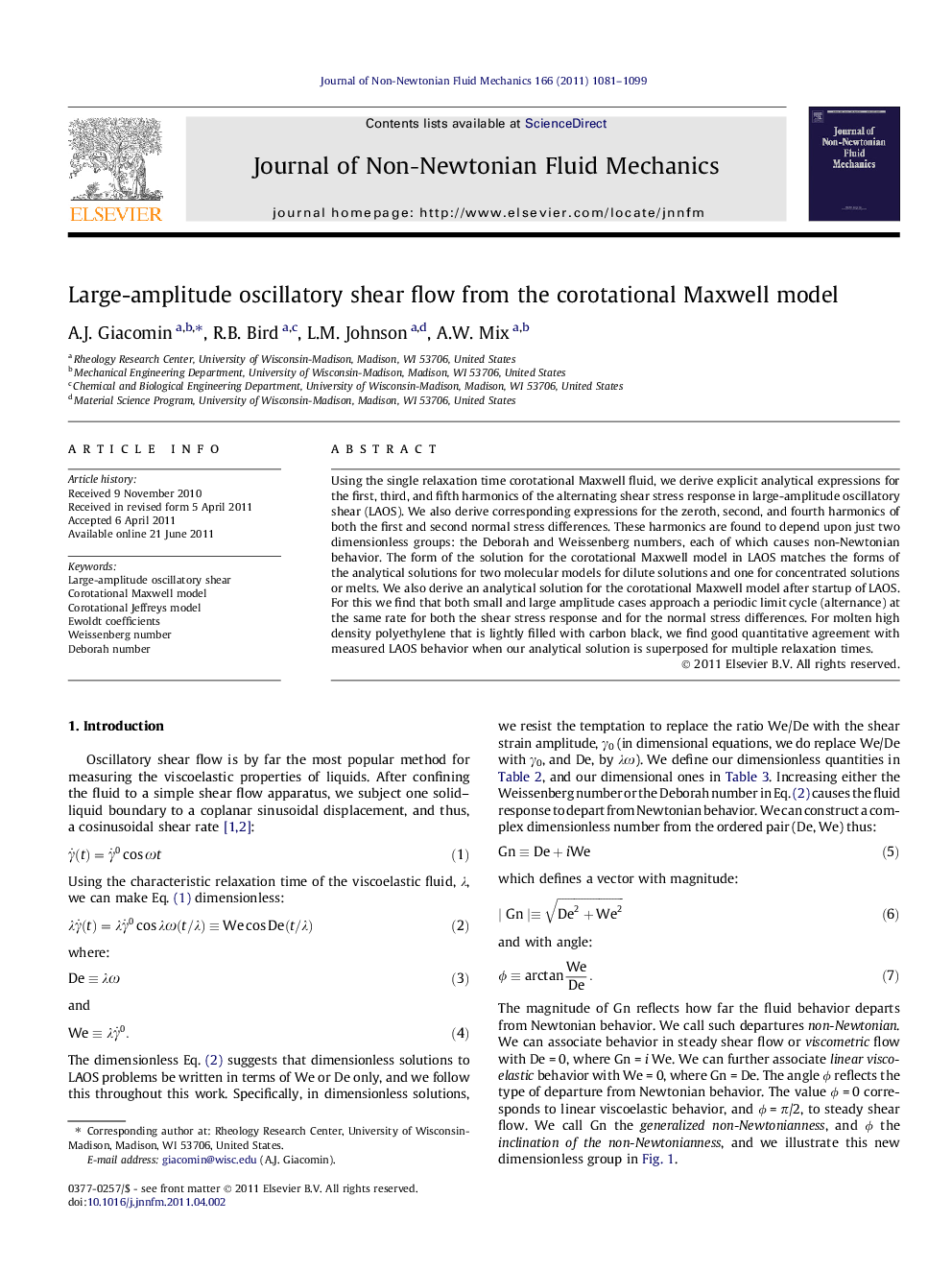 Large-amplitude oscillatory shear flow from the corotational Maxwell model