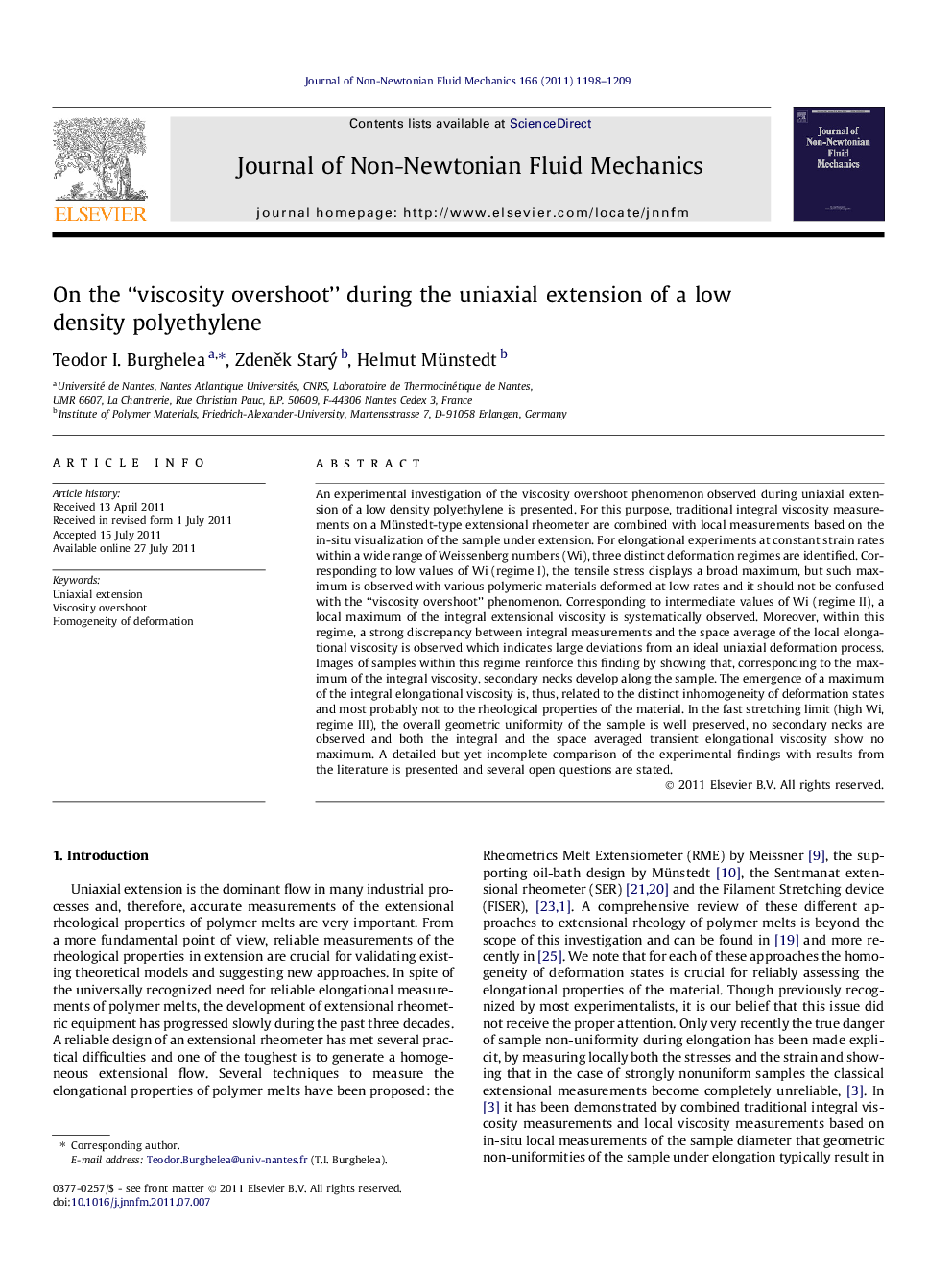 On the “viscosity overshoot” during the uniaxial extension of a low density polyethylene