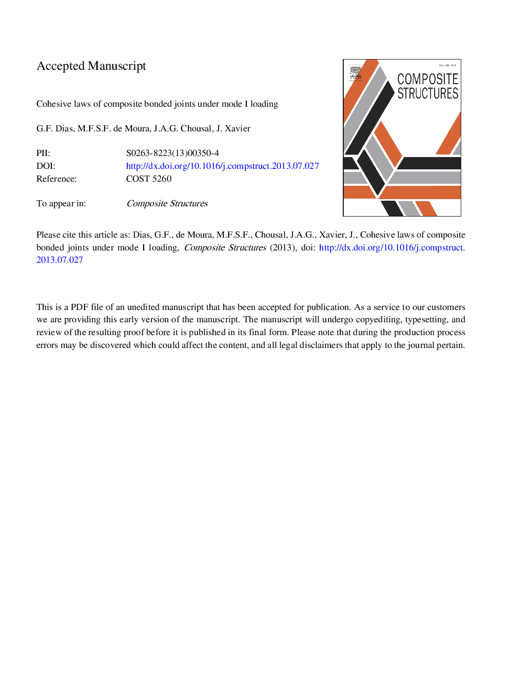 Cohesive laws of composite bonded joints under mode I loading