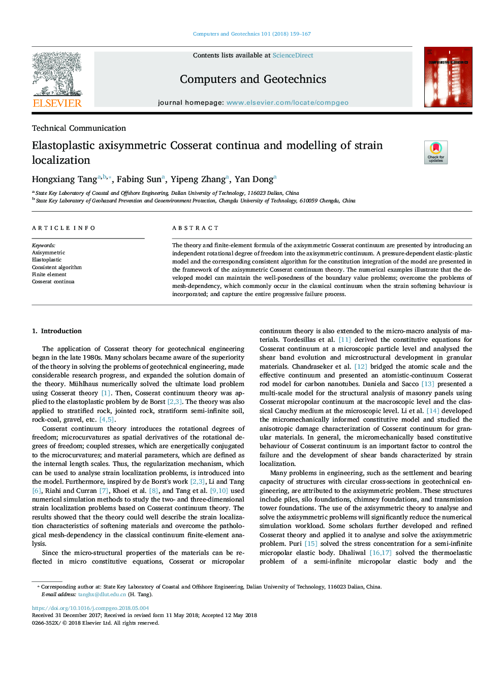 Elastoplastic axisymmetric Cosserat continua and modelling of strain localization