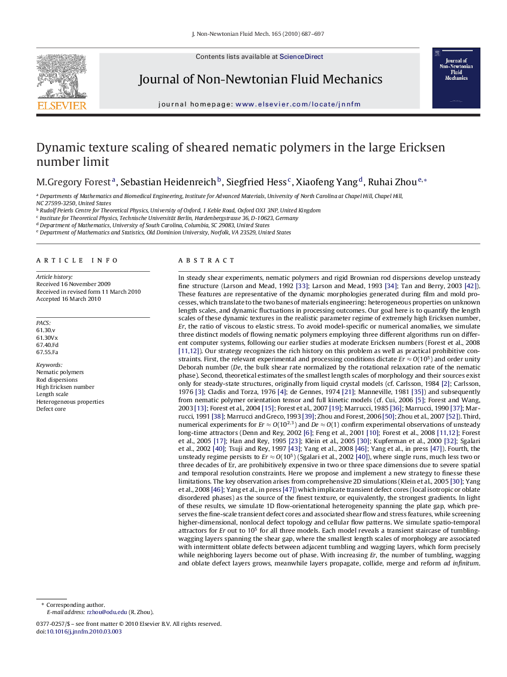 Dynamic texture scaling of sheared nematic polymers in the large Ericksen number limit