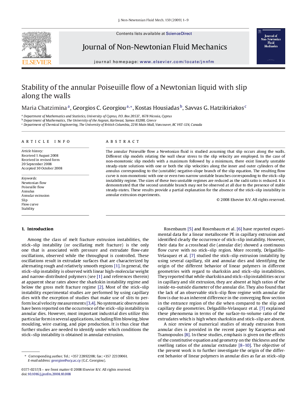 Stability of the annular Poiseuille flow of a Newtonian liquid with slip along the walls