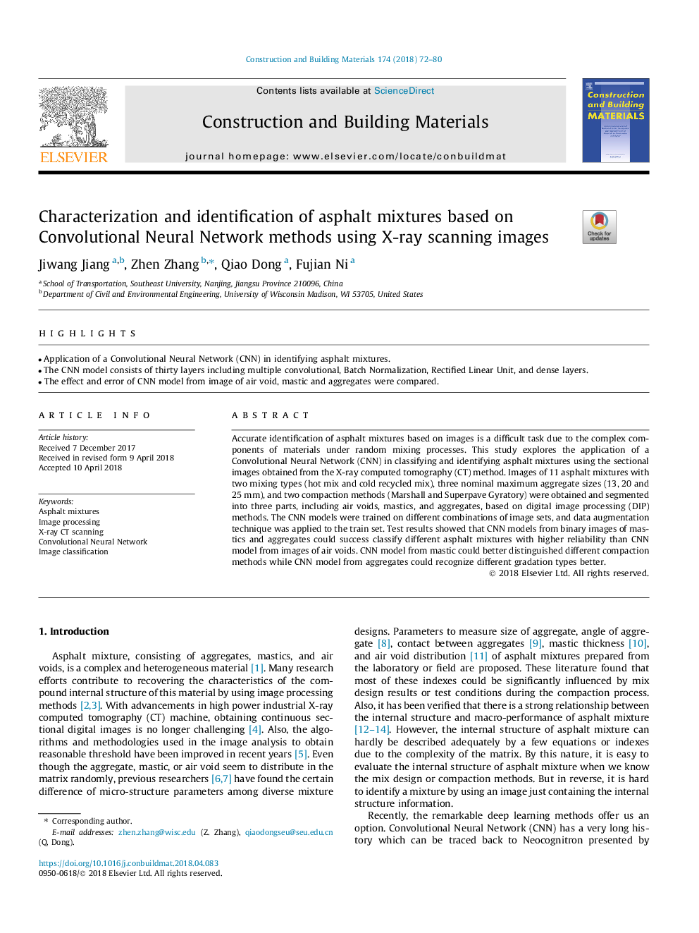 Characterization and identification of asphalt mixtures based on Convolutional Neural Network methods using X-ray scanning images