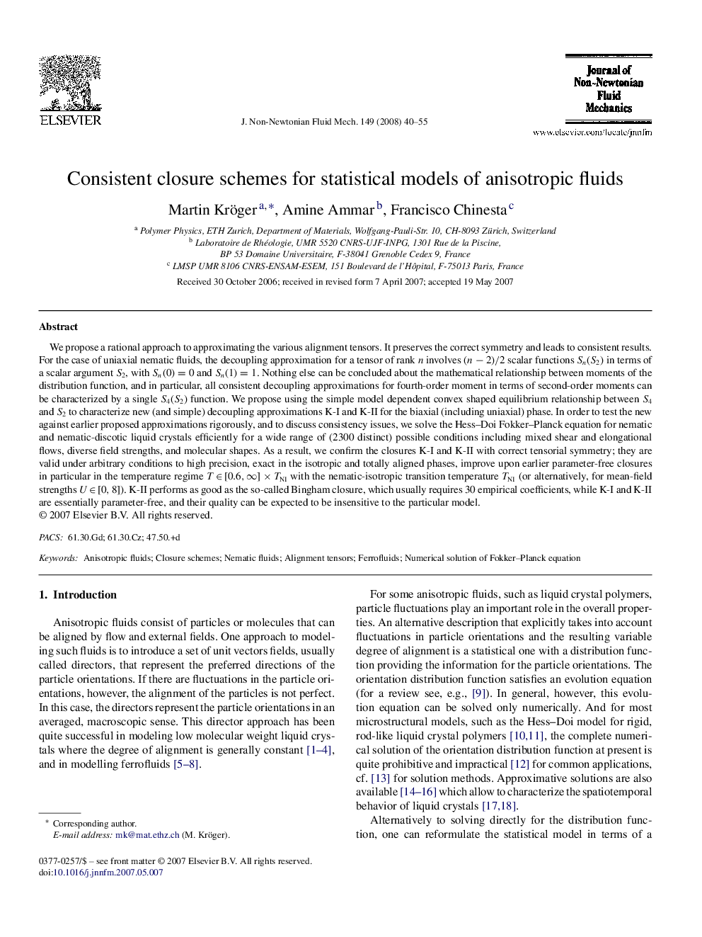 Consistent closure schemes for statistical models of anisotropic fluids