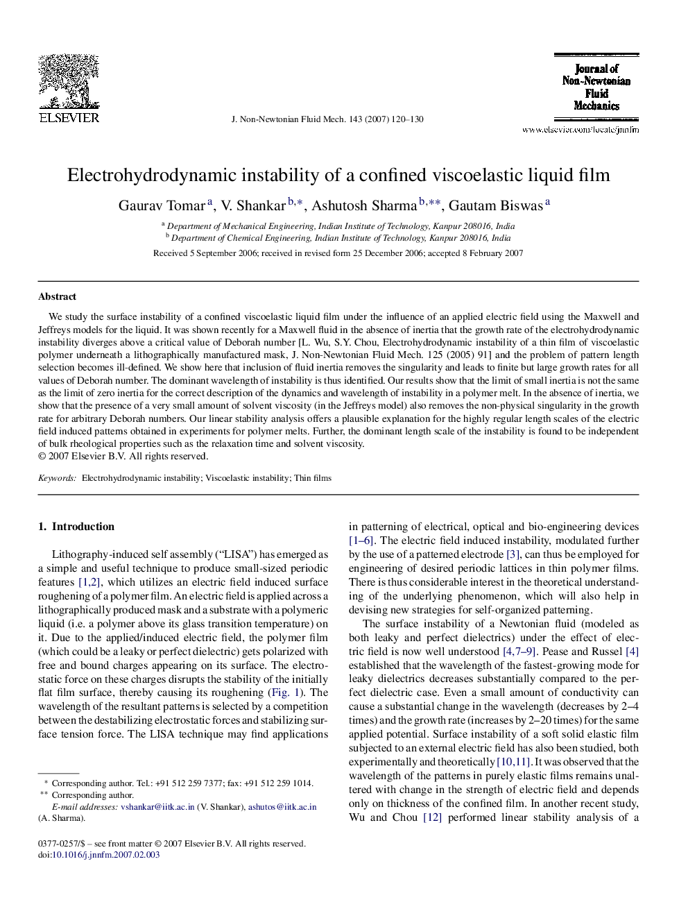 Electrohydrodynamic instability of a confined viscoelastic liquid film