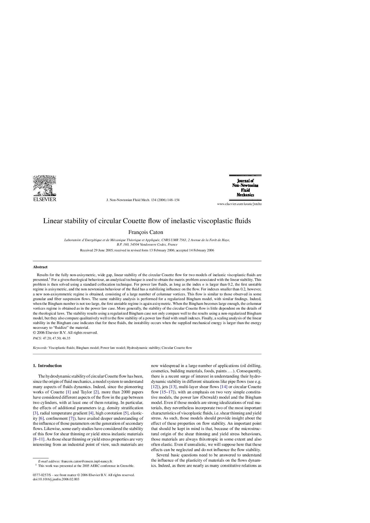 Linear stability of circular Couette flow of inelastic viscoplastic fluids