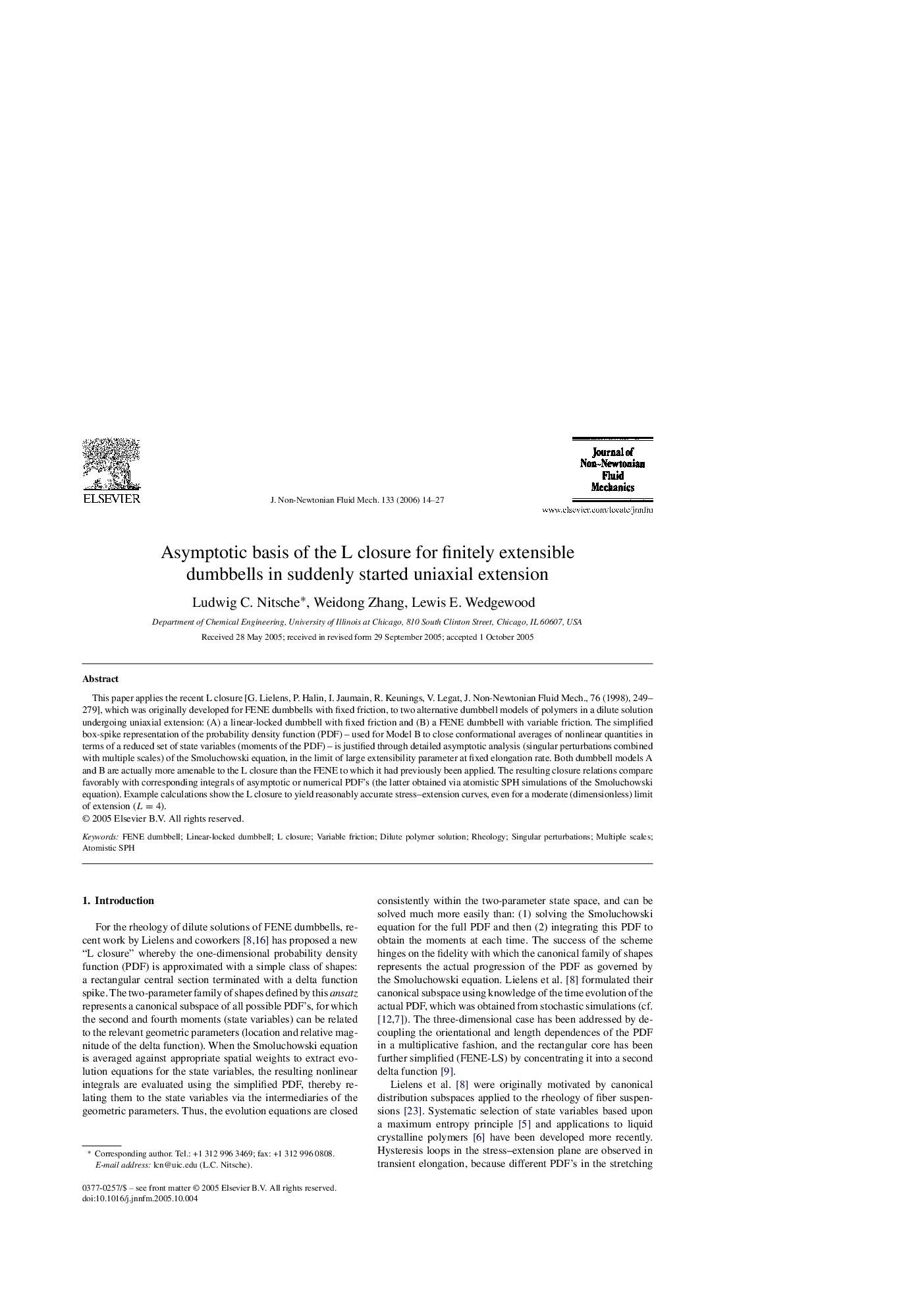 Asymptotic basis of the L closure for finitely extensible dumbbells in suddenly started uniaxial extension