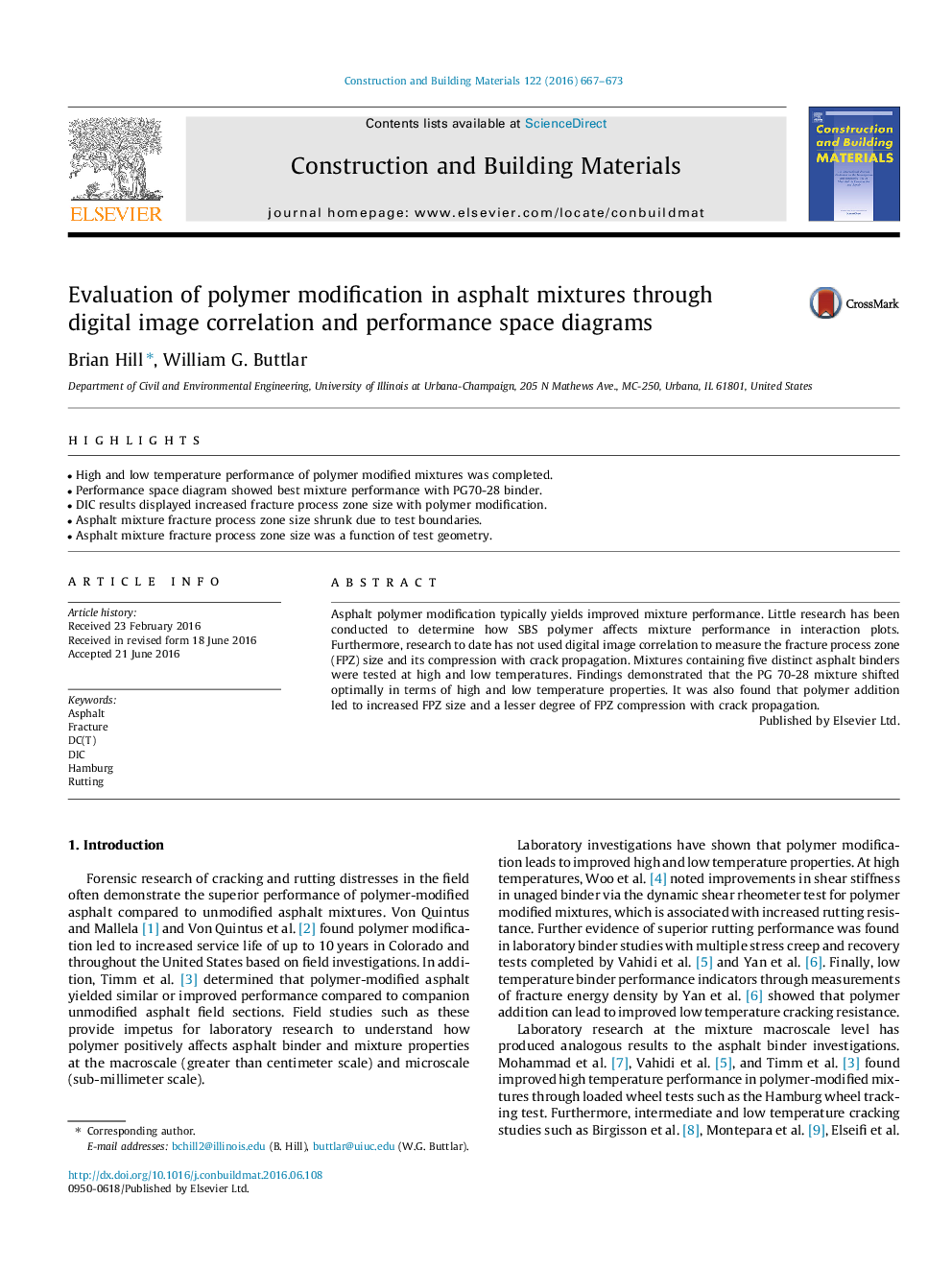 Evaluation of polymer modification in asphalt mixtures through digital image correlation and performance space diagrams