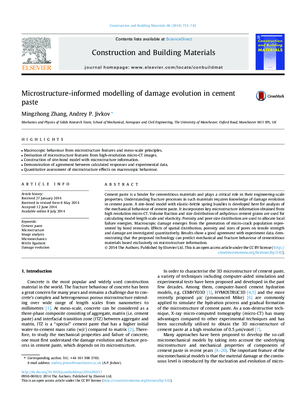 Microstructure-informed modelling of damage evolution in cement paste