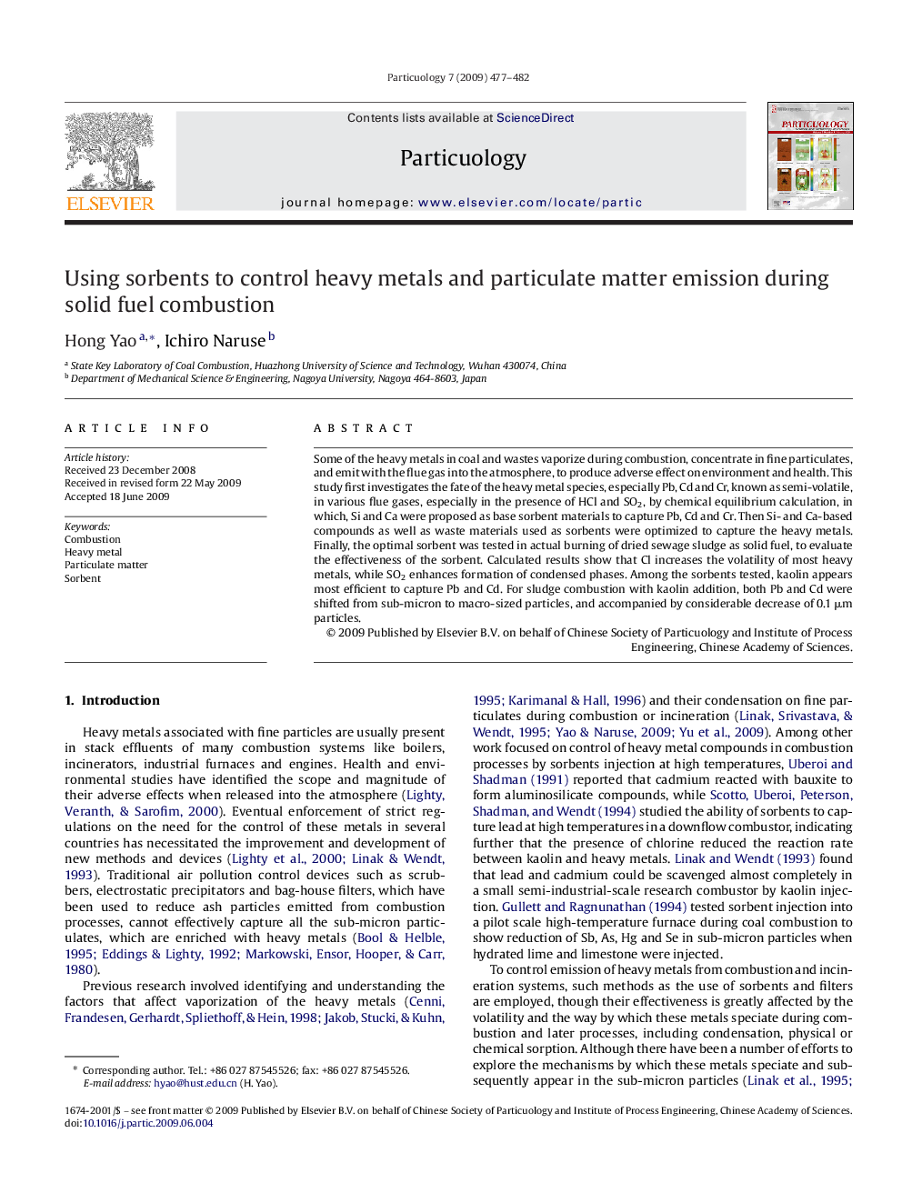 Using sorbents to control heavy metals and particulate matter emission during solid fuel combustion