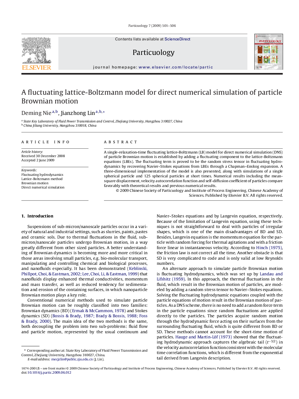 A fluctuating lattice-Boltzmann model for direct numerical simulation of particle Brownian motion