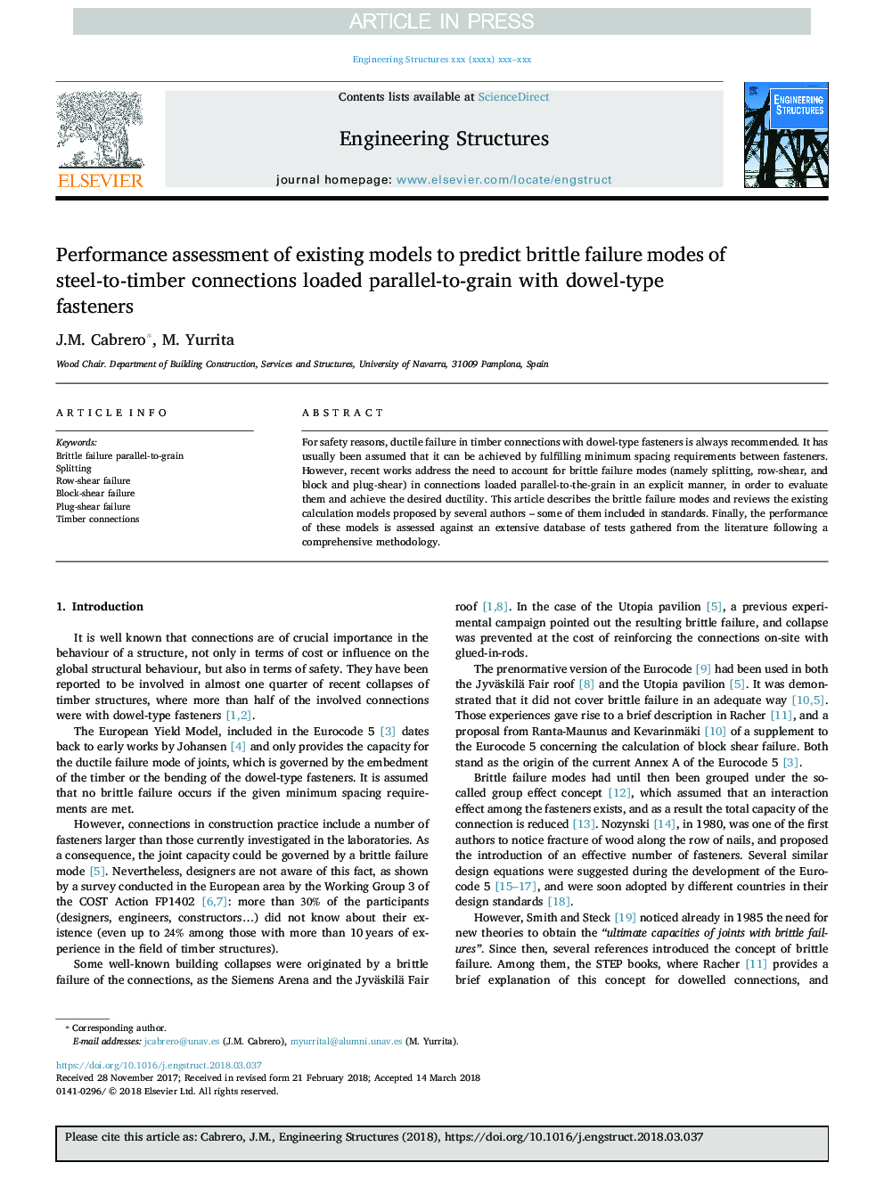 Performance assessment of existing models to predict brittle failure modes of steel-to-timber connections loaded parallel-to-grain with dowel-type fasteners