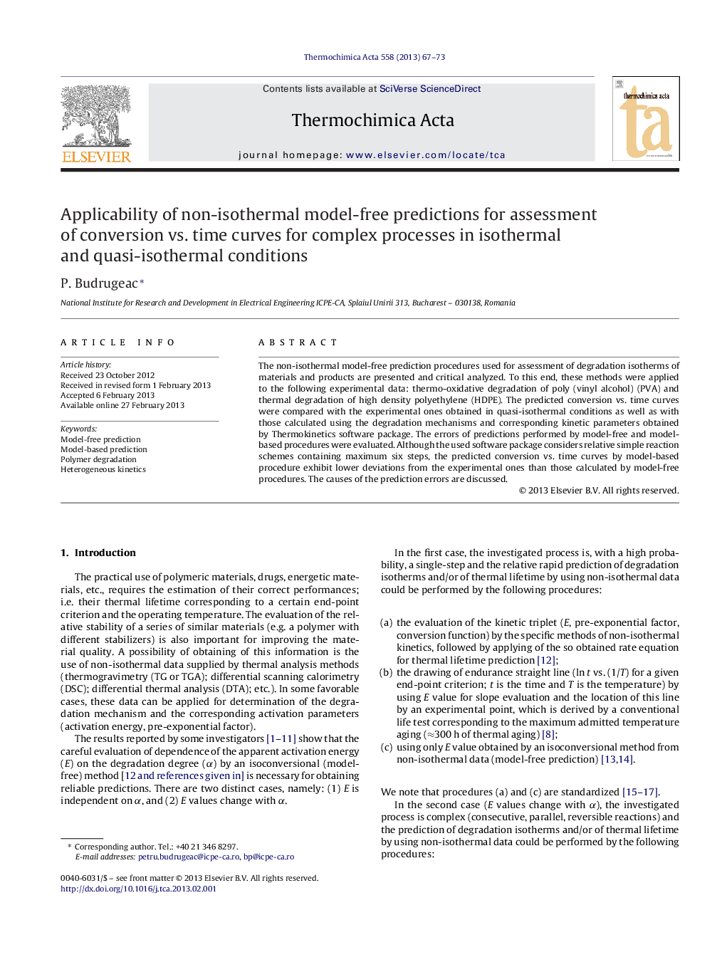 Applicability of non-isothermal model-free predictions for assessment of conversion vs. time curves for complex processes in isothermal and quasi-isothermal conditions