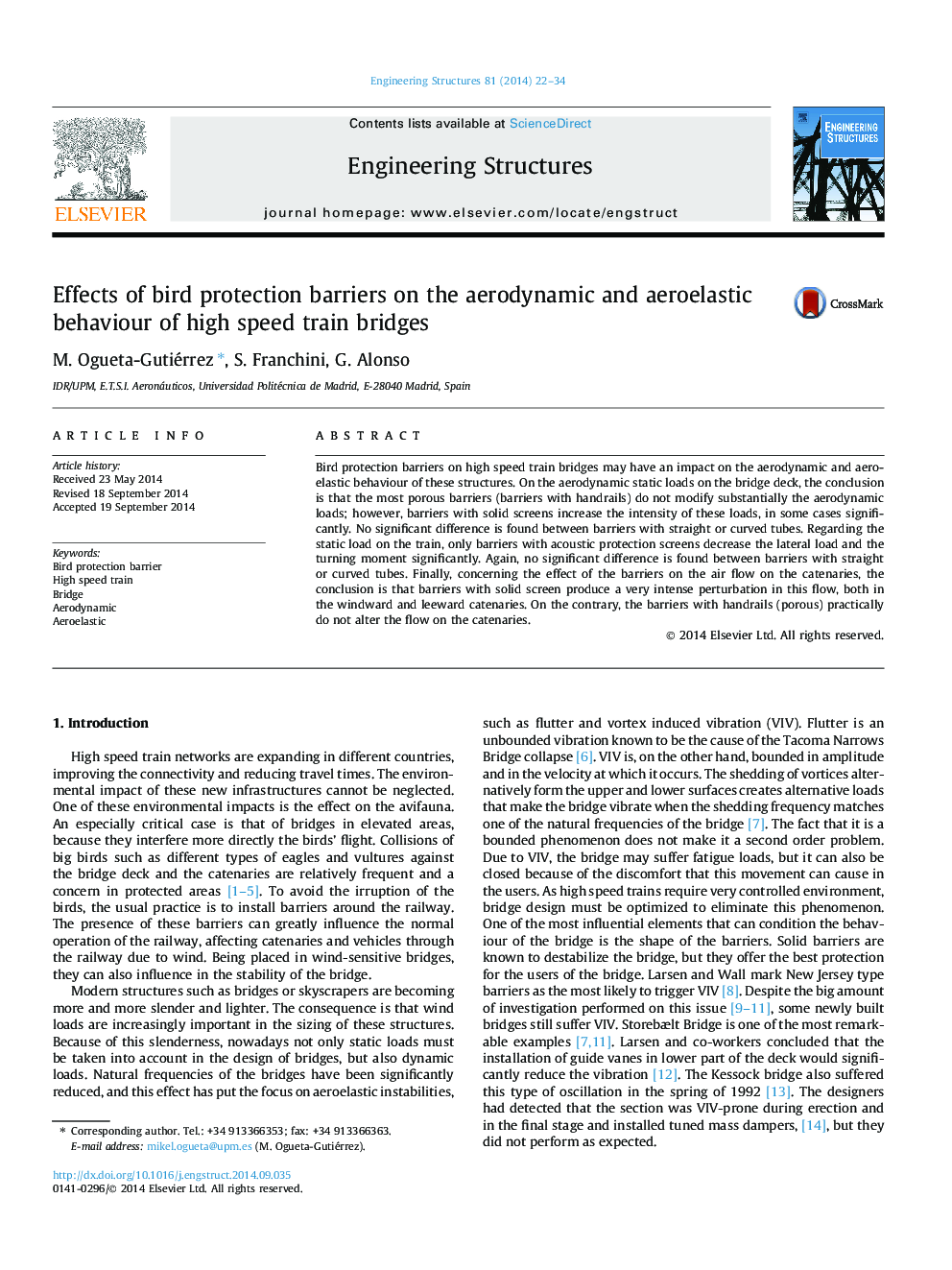 Effects of bird protection barriers on the aerodynamic and aeroelastic behaviour of high speed train bridges