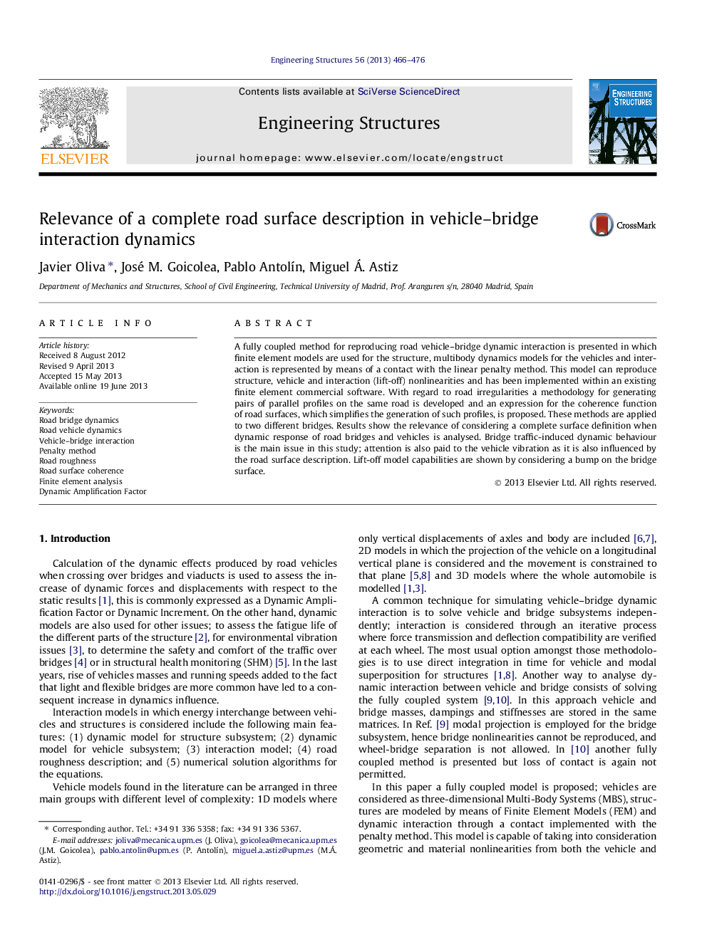 Relevance of a complete road surface description in vehicle-bridge interaction dynamics