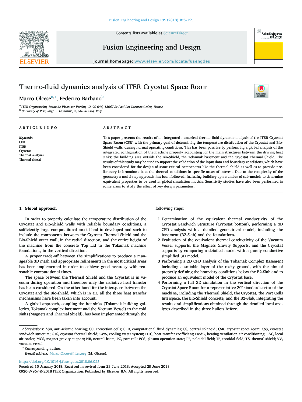 Thermo-fluid dynamics analysis of ITER Cryostat Space Room