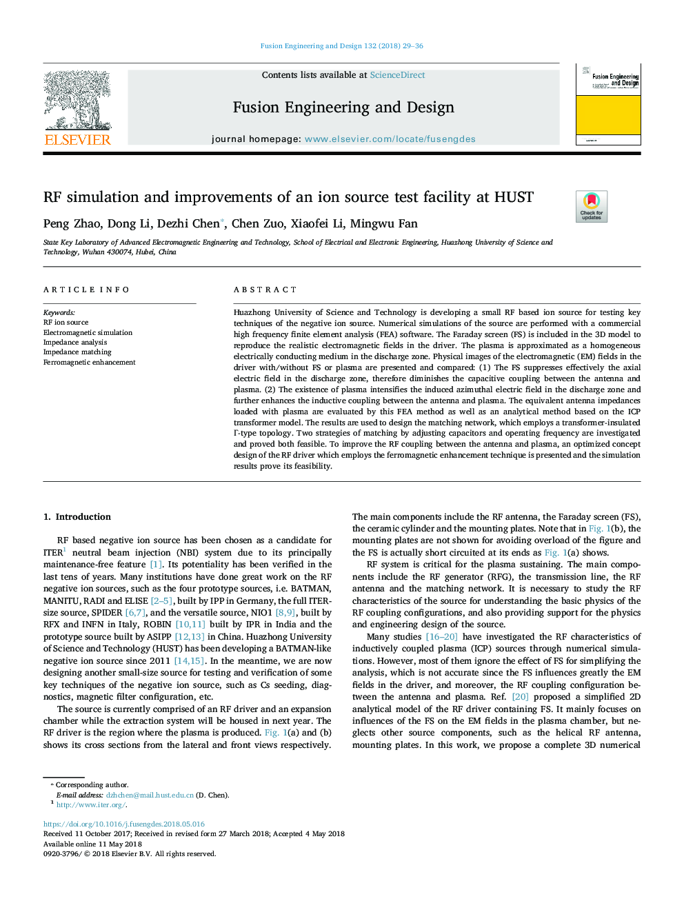 RF simulation and improvements of an ion source test facility at HUST