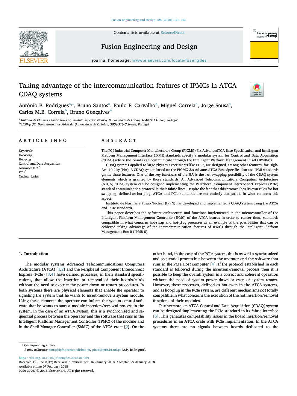 Taking advantage of the intercommunication features of IPMCs in ATCA CDAQ systems