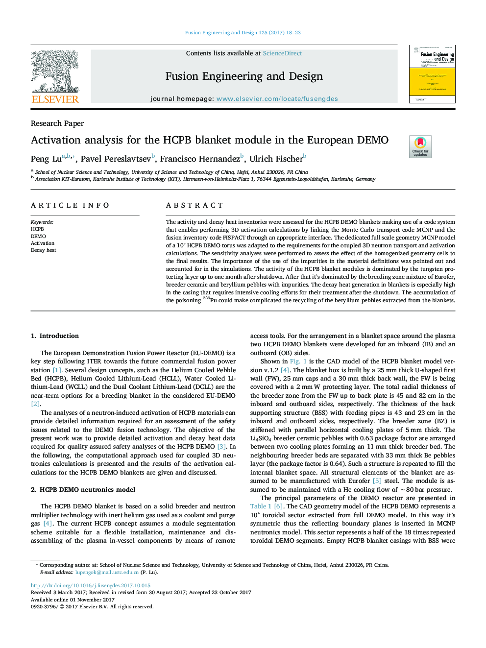 Activation analysis for the HCPB blanket module in the European DEMO