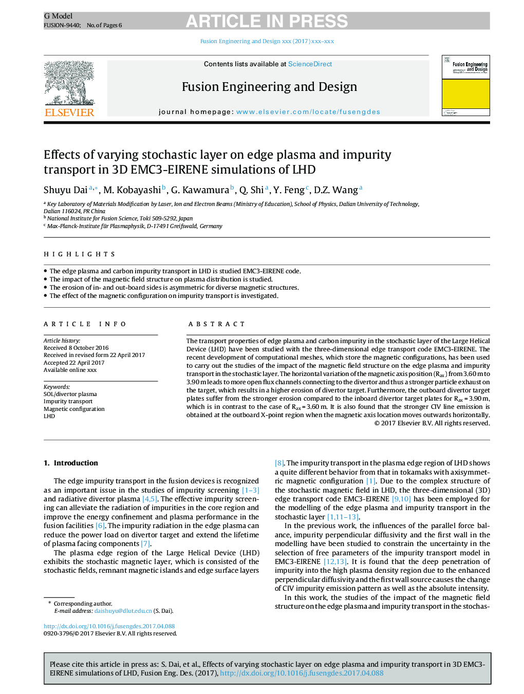 Effects of varying stochastic layer on edge plasma and impurity transport in 3D EMC3-EIRENE simulations of LHD