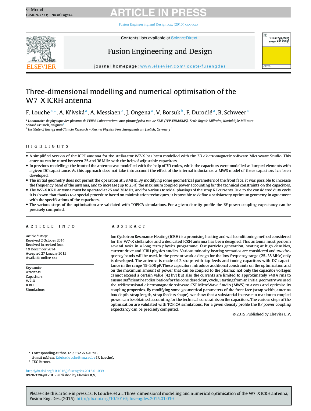 Three-dimensional modelling and numerical optimisation of the W7-X ICRH antenna