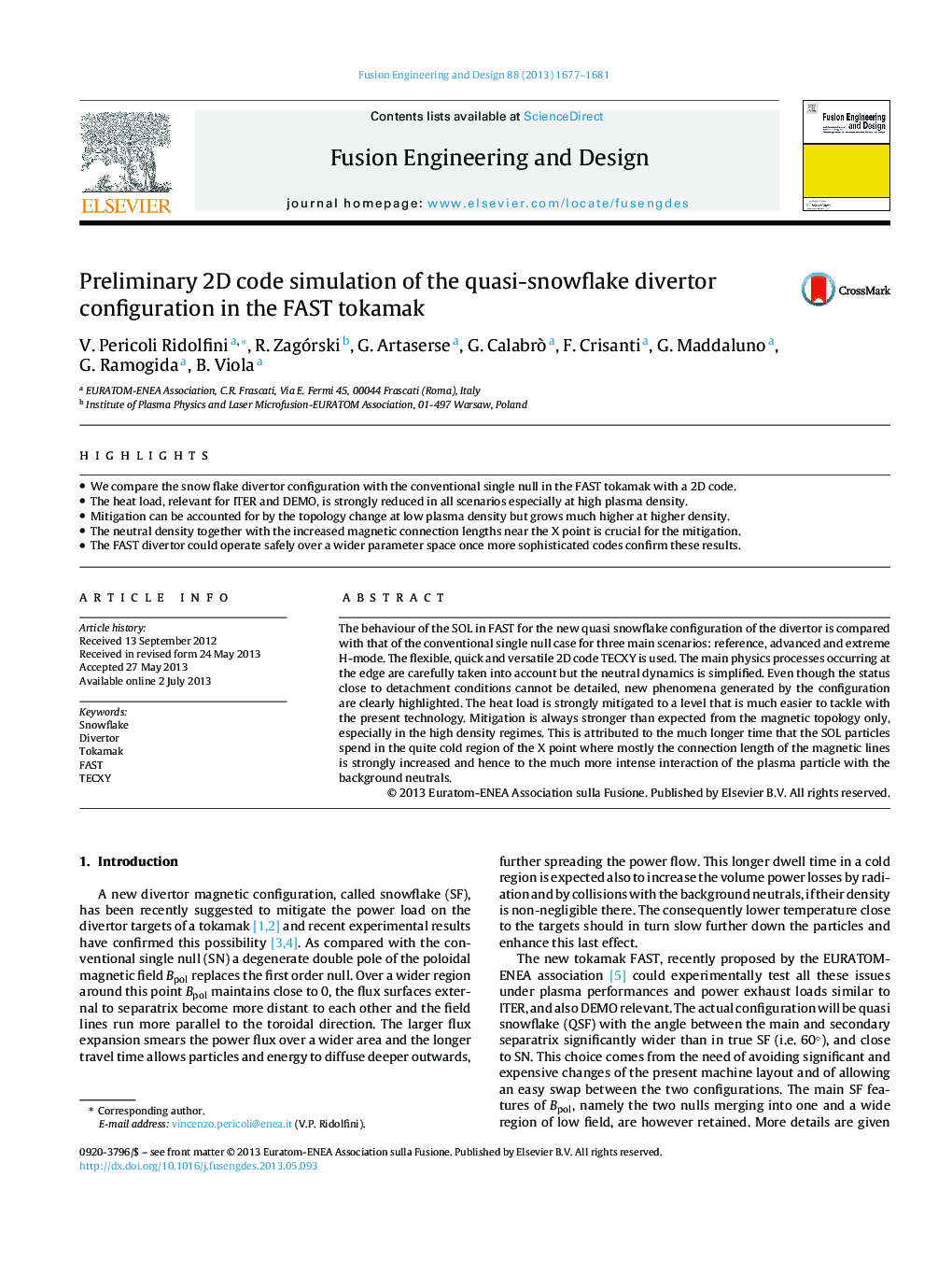 Preliminary 2D code simulation of the quasi-snowflake divertor configuration in the FAST tokamak