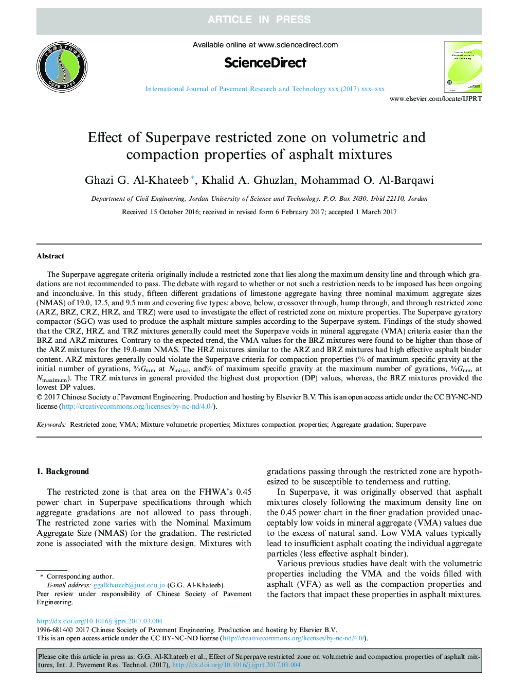 Effect of Superpave restricted zone on volumetric and compaction properties of asphalt mixtures