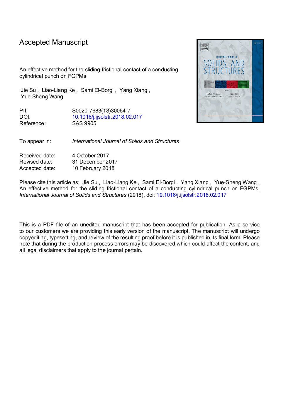 An effective method for the sliding frictional contact of a conducting cylindrical punch on FGPMs