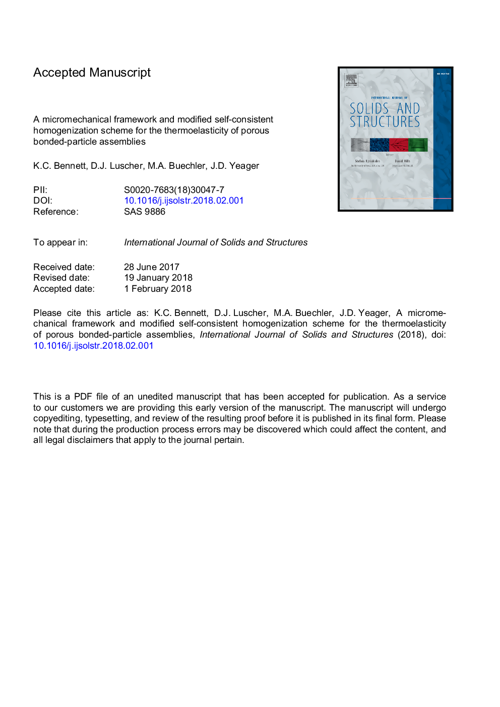 A micromechanical framework and modified self-consistent homogenization scheme for the thermoelasticity of porous bonded-particle assemblies