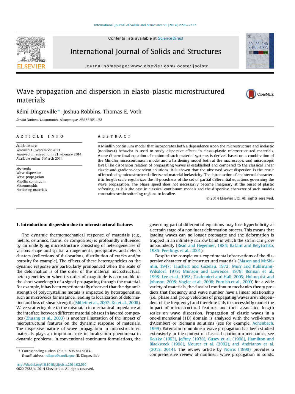 Wave propagation and dispersion in elasto-plastic microstructured materials