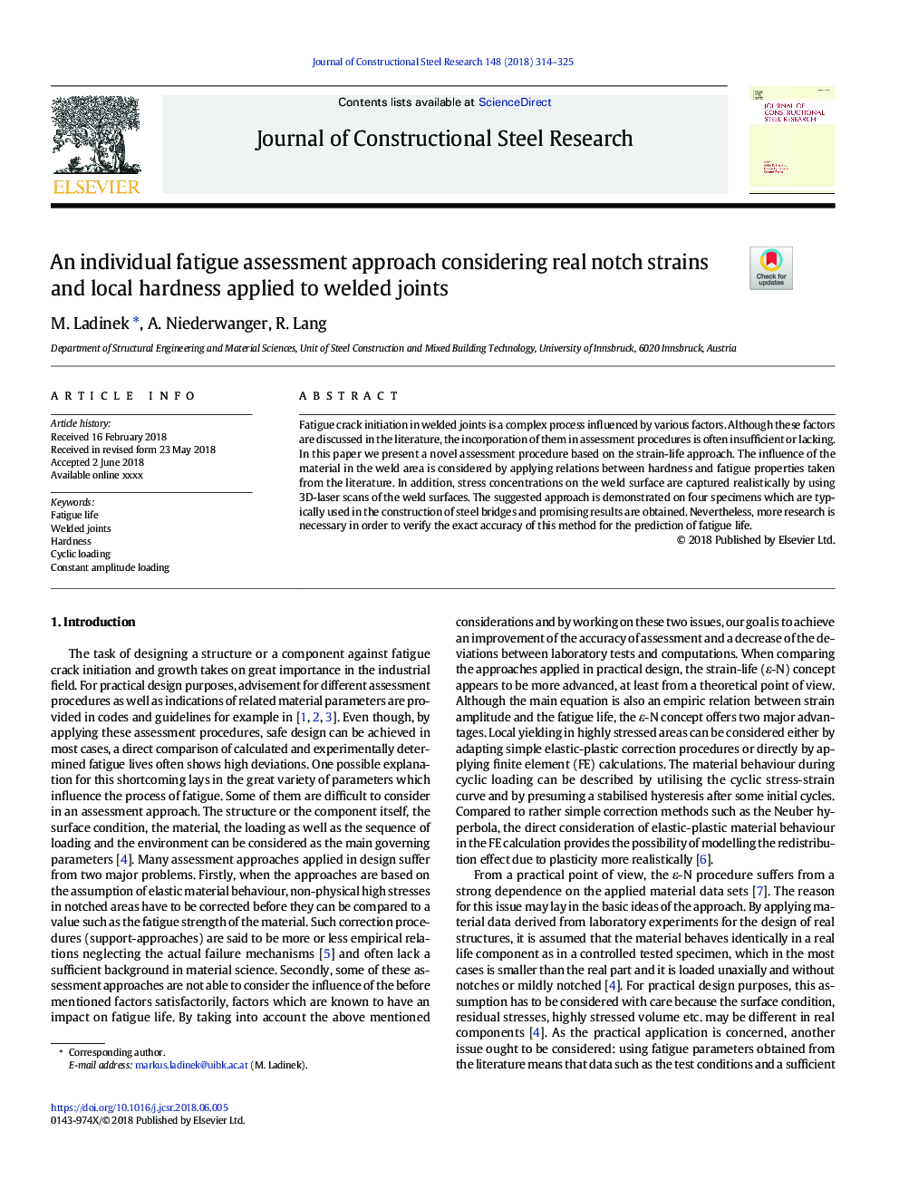 An individual fatigue assessment approach considering real notch strains and local hardness applied to welded joints