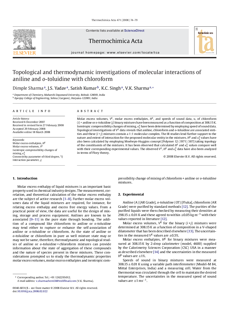 Topological and thermodynamic investigations of molecular interactions of aniline and o-toluidine with chloroform